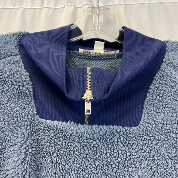 Gypsies & Moondust Womens Pullover Fleece Gray Blue 1/4 Zip Long Sleeve M - Picture 3 of 10